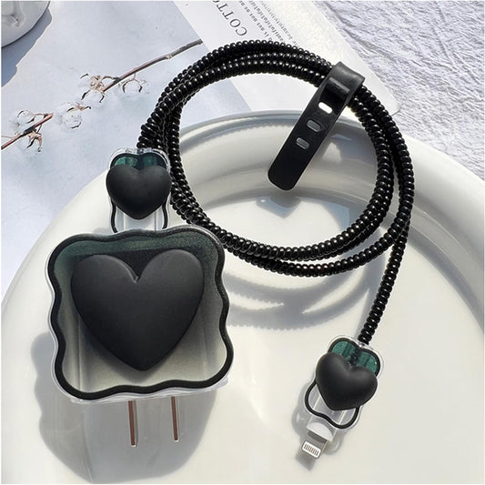 Black Heart Charger Protector