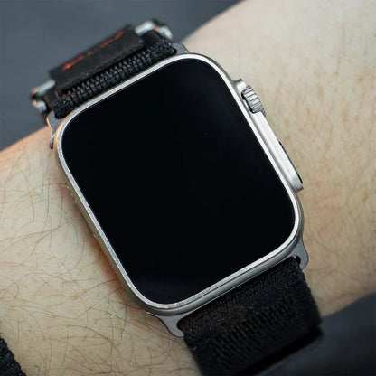 Duzon Nylon Loop Watch Band for Apple Watch – Double Velcro Strap with Magnetic Buckle (Compatible with Ultra/Series 10 to Series 1)