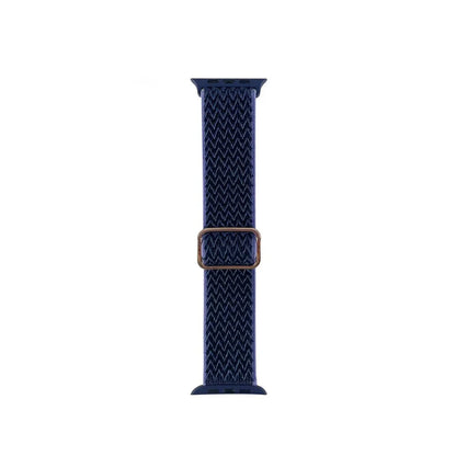 iWatch 42-44-45mm - Braided Nylon Elastic - Santa Barbara Leather Strap